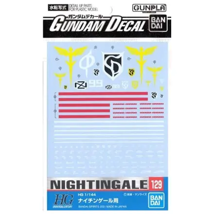 Gundam Gundam Decal 129 HG 1/144 Nightingale komplet modela fotografija proizvoda