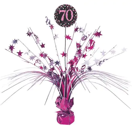 Happy Birthday Pink 70 Dekoracija za stol 18 inča fotografija proizvoda