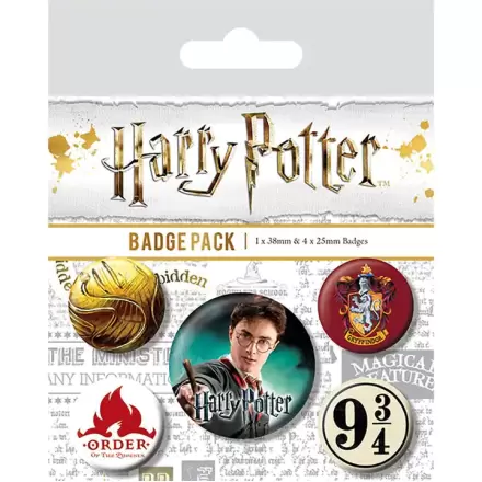 Harry Potter Pin-Back Gumbi 5-Pack Gryffindor termékfotója