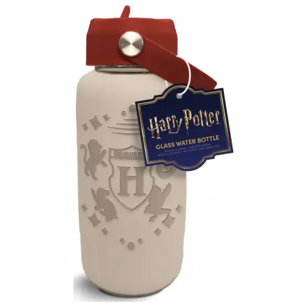 Harry Potter Hogwarts staklena boca za vodu sa silikonskom navlakom 800ml fotografija proizvoda