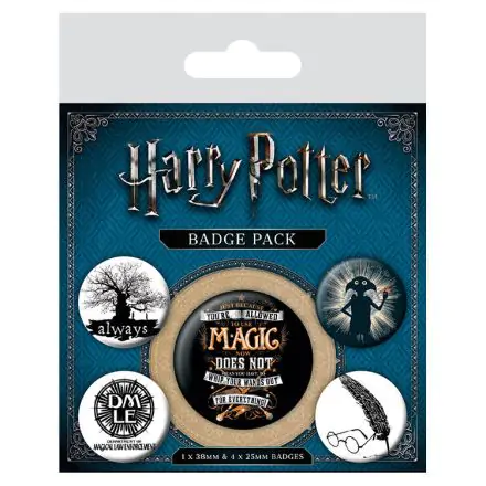 Harry Potter Pin-Back Gumbi 5-Pack Simboli termékfotója