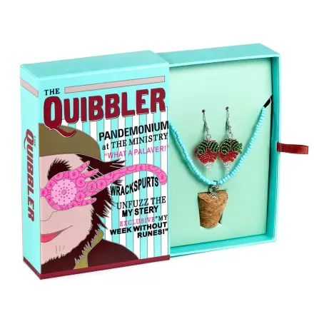 Harry Potter Luna Lovegoods Quibbler naušnice + ogrlica fotografija proizvoda