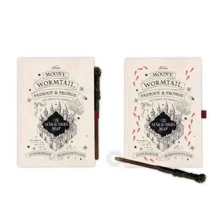 Harry Potter Marauders Map A5 premium bilježnica + wand kemijska olovka termékfotója