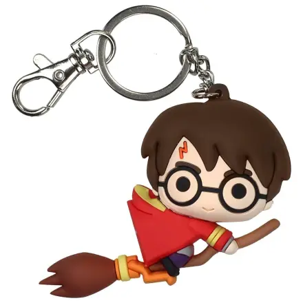 Harry Potter gumeni privjesak za ključeve Harry na metli 7 cm fotografija proizvoda