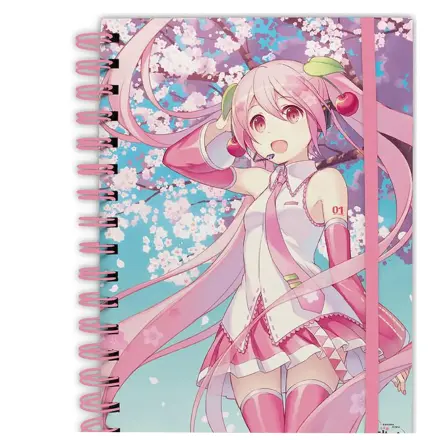 Hatsune Miku Cherry Blossoms Bilježnica A5 Spirala fotografija proizvoda