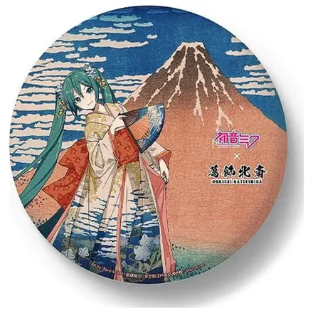 Hatsune Miku x Katsushika Hokusai iXima Large Pinback gumb Fine Wind, Clear Morning fotografija proizvoda