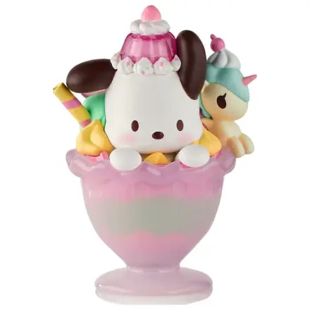 Hello Kitty & Friends Figura u kutiji s prozorom Fast Food Pochacco Pink Unicorn Sundae 9 cm fotografija proizvoda