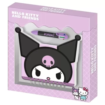 Hello Kitty and Friends Kuromi dnevnik i kemijska olovka fotografija proizvoda