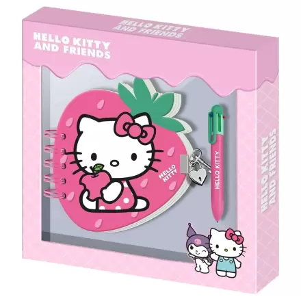Hello Kitty and Friends Strawberry dnevnik i olovka fotografija proizvoda
