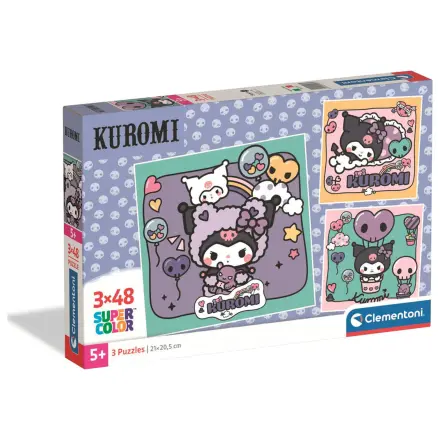 Hello Kitty Kuromi puzzle 3x48 komada fotografija proizvoda