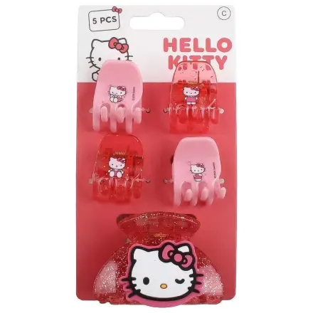 Hello Kitty Pink ukosnice za kosu, set od 5 komada fotografija proizvoda