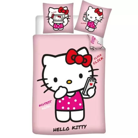 Hello Kitty policottonska navlaka za poplun krevet 90cm fotografija proizvoda