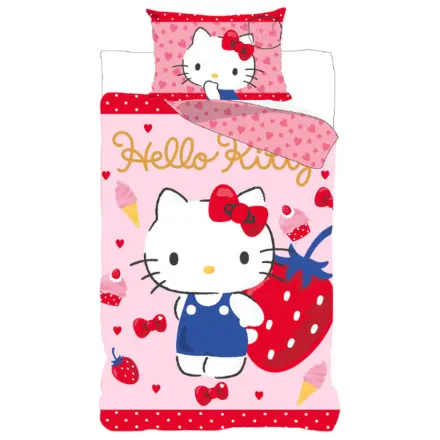 Hello Kitty Strawberry Dječji komplet navlake za poplun fotografija proizvoda