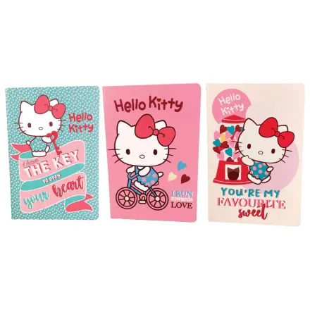 Hello Kitty Sweetheart A5 set od 3 bilježnice fotografija proizvoda