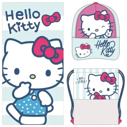 Hello Kitty set koji sadrži ručnik, torbu i kapu fotografija proizvoda