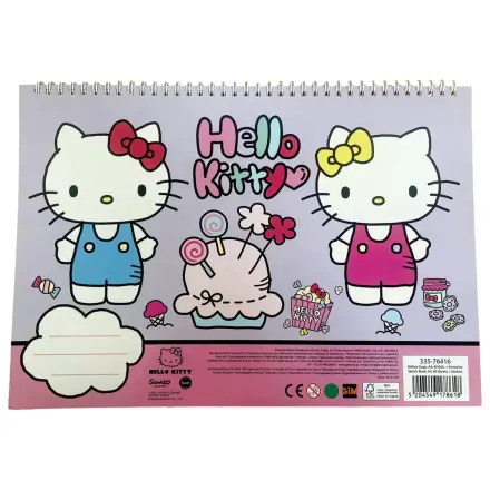 Hello Kitty World A/4 spiralni blok za crtanje s 40 listova i naljepnicama fotografija proizvoda