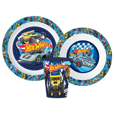 Hot Wheels Blue Fire set posuđa za jelo, mikroplastični set s 260 ml šalicom fotografija proizvoda