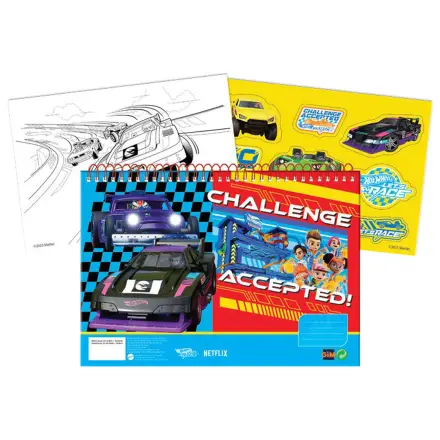 Hot Wheels Challenge A/4 Spiralni blok za skiciranje 40 listova sa naljepnicama fotografija proizvoda