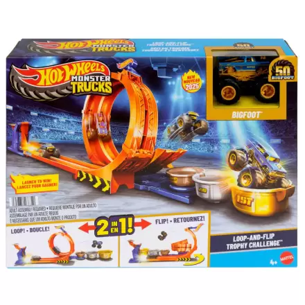 Hot Wheels Monster Trucks Set za igru s petljom i okretanjem za trofej termékfotója