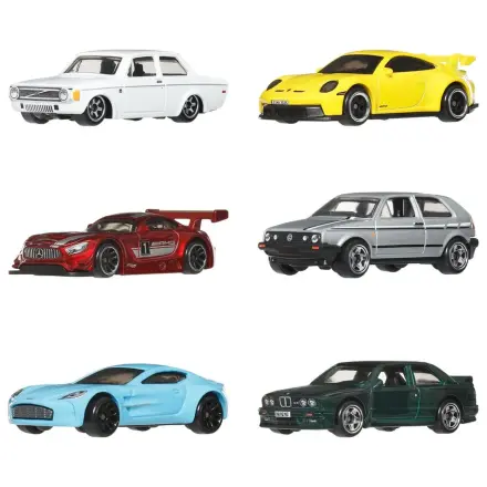 Hot Wheels Silver Series Die-Cast Vozila 6-Pack 1/64 Euro Style fotografija proizvoda