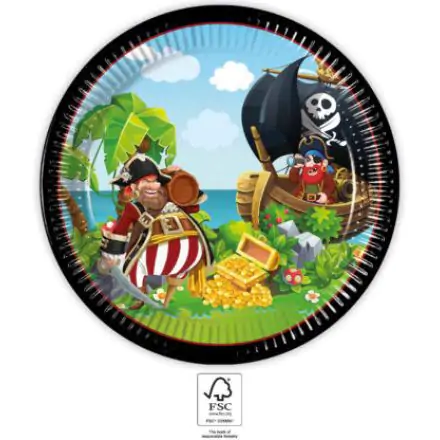 Island Pirates, piratski papirnati tanjuri 8 komada 23 cm FSC fotografija proizvoda