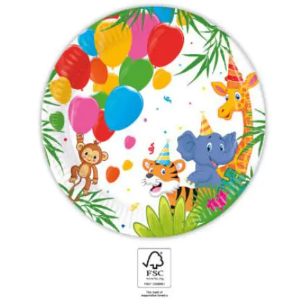 Jungle Baloni, Jungle Papirnati tanjuri 8 komada 20 cm FSC fotografija proizvoda