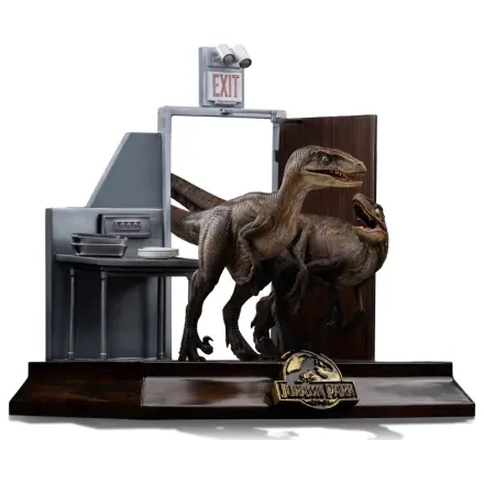 Jurassic Park Art Scale Statua 1/10 Raptors at the Kitchen's Door 28 cm fotografija proizvoda