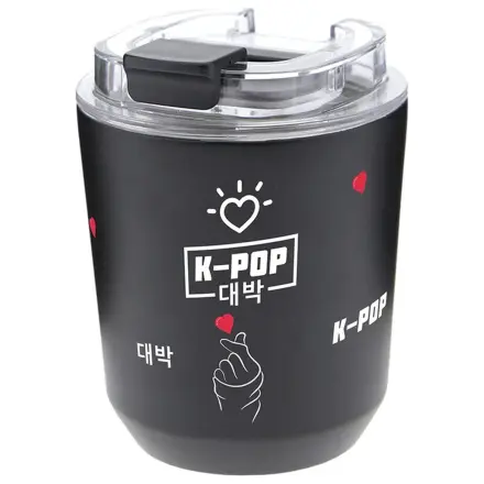 K-Pop Black termos šalica 280ml fotografija proizvoda