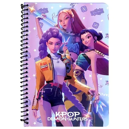 K-pop Demon Hunters Warrior Trio B/5 Bilježnica na spiralu s crtama 70 listova fotografija proizvoda