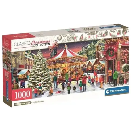Christmas Village 1000-dijelna panorama puzzle Clementoni fotografija proizvoda