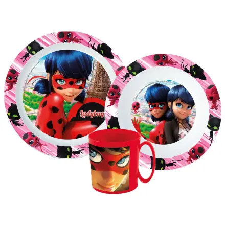 Miraculous: Tales of Ladybug & Cat Noir Adventures Heroes set posuđa za jelo, mikro plastični set s šalicom fotografija proizvoda