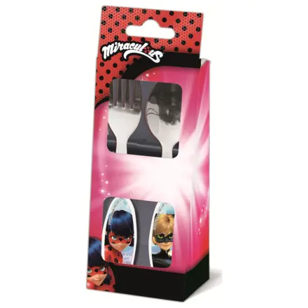 Miraculous Ladybug and Cat Noir Adventures Heroes metalni set pribora za jelo - 2 komada fotografija proizvoda