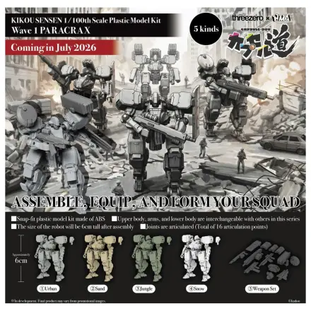 Kikou Sensen Plastični model komplet u mjerilu 1/100, val 1 (1 set od 6 komada) 6 cm fotografija proizvoda