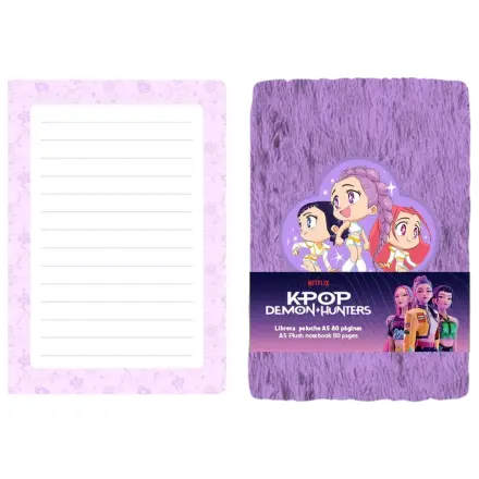 Kpop Demon Hunters Chibi A5 plišana bilježnica fotografija proizvoda