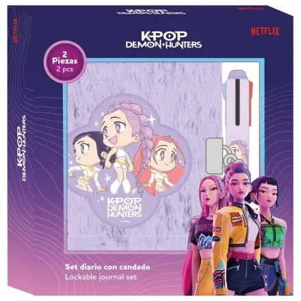 Kpop Demon Hunters Chibi set dnevnika + kemijska olovka u 4 boje fotografija proizvoda