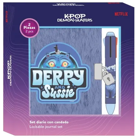 Kpop Demon Hunters Derpy set dnevnika + kemijska olovka u 4 boje fotografija proizvoda