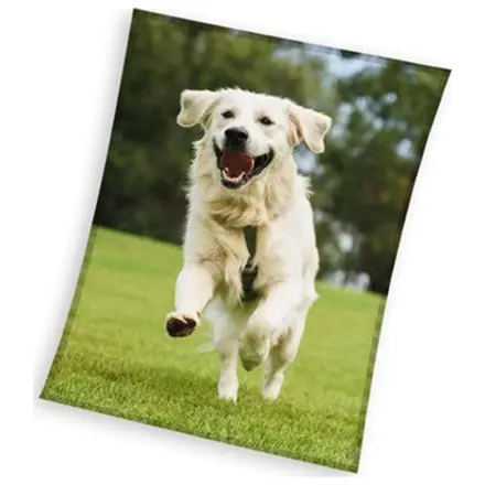 Dog Happy Tail Retriever deka od flisa 150x200cm fotografija proizvoda