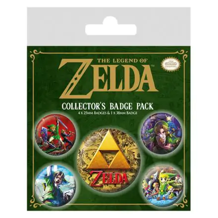 Legend of Zelda Pin-Back Buttons paket od 5 klasičnih bedževa termékfotója