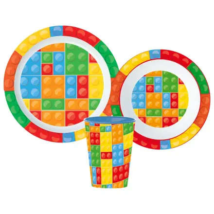 Lego Pattern Bricks set posuđa za jelo, mikro plastični set fotografija proizvoda