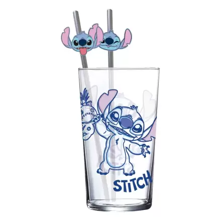 Lilo & Stitch Staklena čaša sa slamčicama Stitch 485 ml fotografija proizvoda