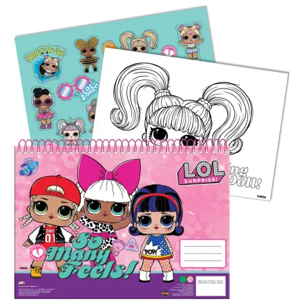 LOL Surprise Many Feels A/4 spiralni blok za crtanje 40 listova sa naljepnicama fotografija proizvoda