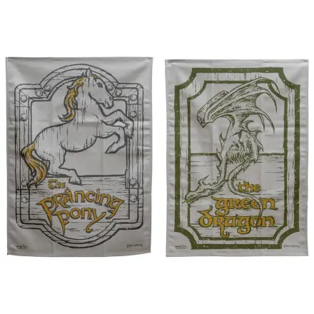 Lord of the Rings kuhinjska krpa 2-pakiranje Green Dragon & Prancing Pony 69 cm fotografija proizvoda