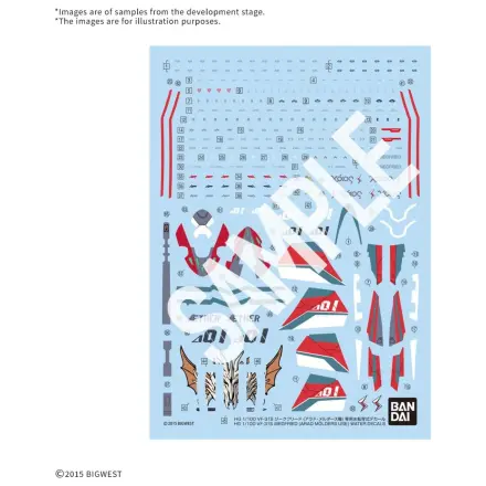 Macross HG 1/100 VF-31S Siegfried Water Decals Model komplet fotografija proizvoda