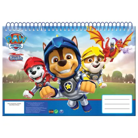 Paw Patrol Knights A/4 spiralna bilježnica za skiciranje, 30 listova fotografija proizvoda