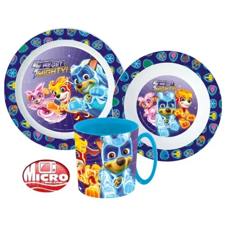 PAW Patrol Mighty Pups set posuđa za jelo, mikroplastični set s šalicom 350 ml fotografija proizvoda
