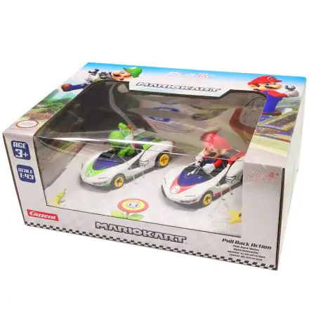 Mario Kart Mario + Yoshi Pull Speed set 2 automobila termékfotója