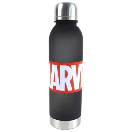 Marvel Crna plastična boca za vodu s navojnim čepom 750 ml fotografija proizvoda
