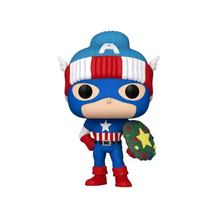 Marvel Funko POP! Vinilna Figura Holiday Capt. America 9 cm termékfotója