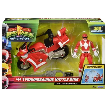 Mighty Morphin Power Rangers Battle Bike vozilo Tyrannosaurus Rex s Red Rangerom 18 cm fotografija proizvoda