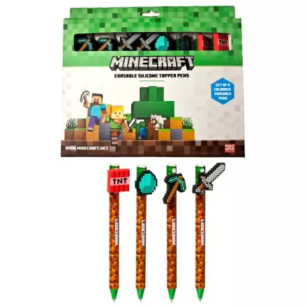 Minecraft set od 8 obojenih gumica za brisanje olovke fotografija proizvoda